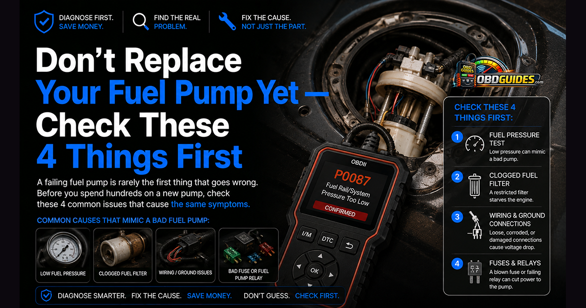 Don't Replace Your Fuel Pump Yet